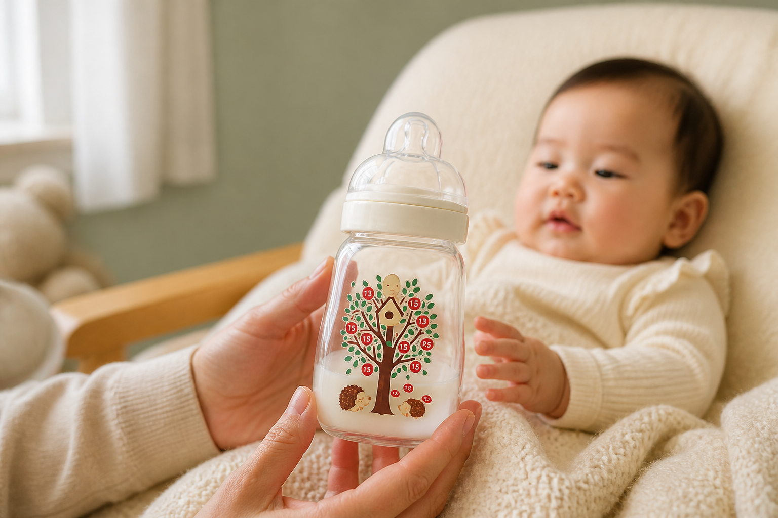 Boopkin Lola Milk Bottle — inline feeding