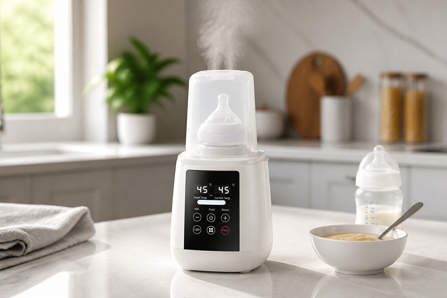 Boopkin Warmly Milk Bottle & Food Warmer — inline meal prep