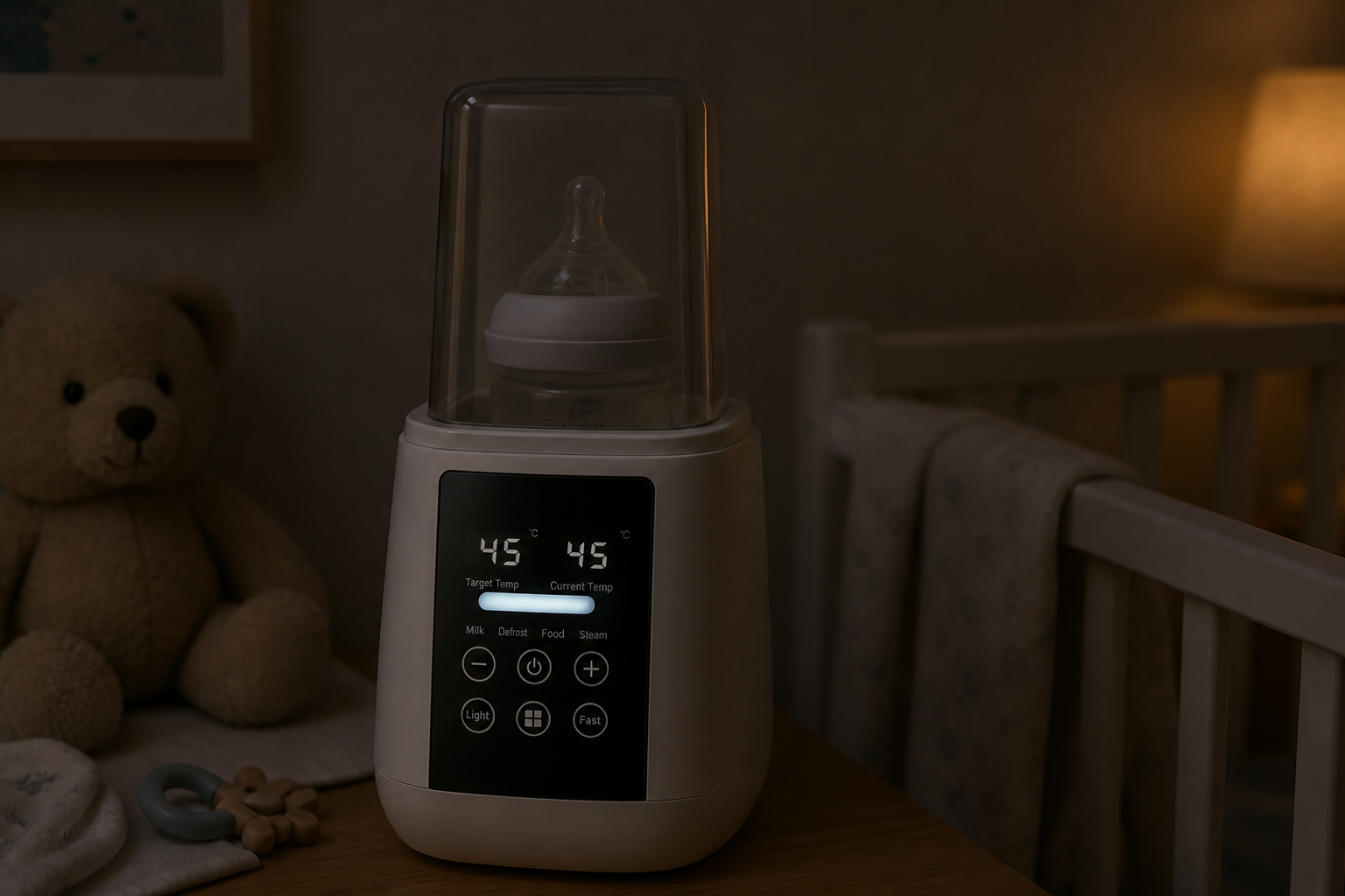 Boopkin Warmly Milk Bottle & Food Warmer — inline night feed